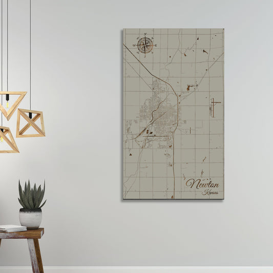 Newton, Kansas Street Map