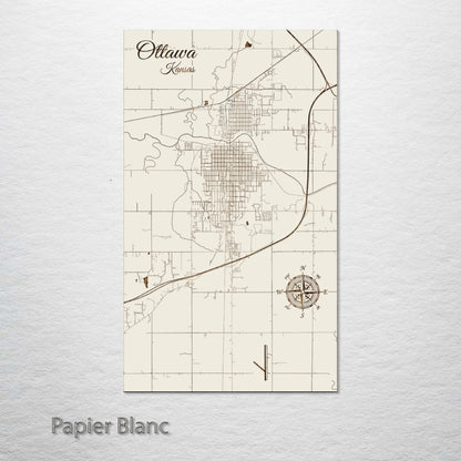 Ottawa, Kansas Street Map