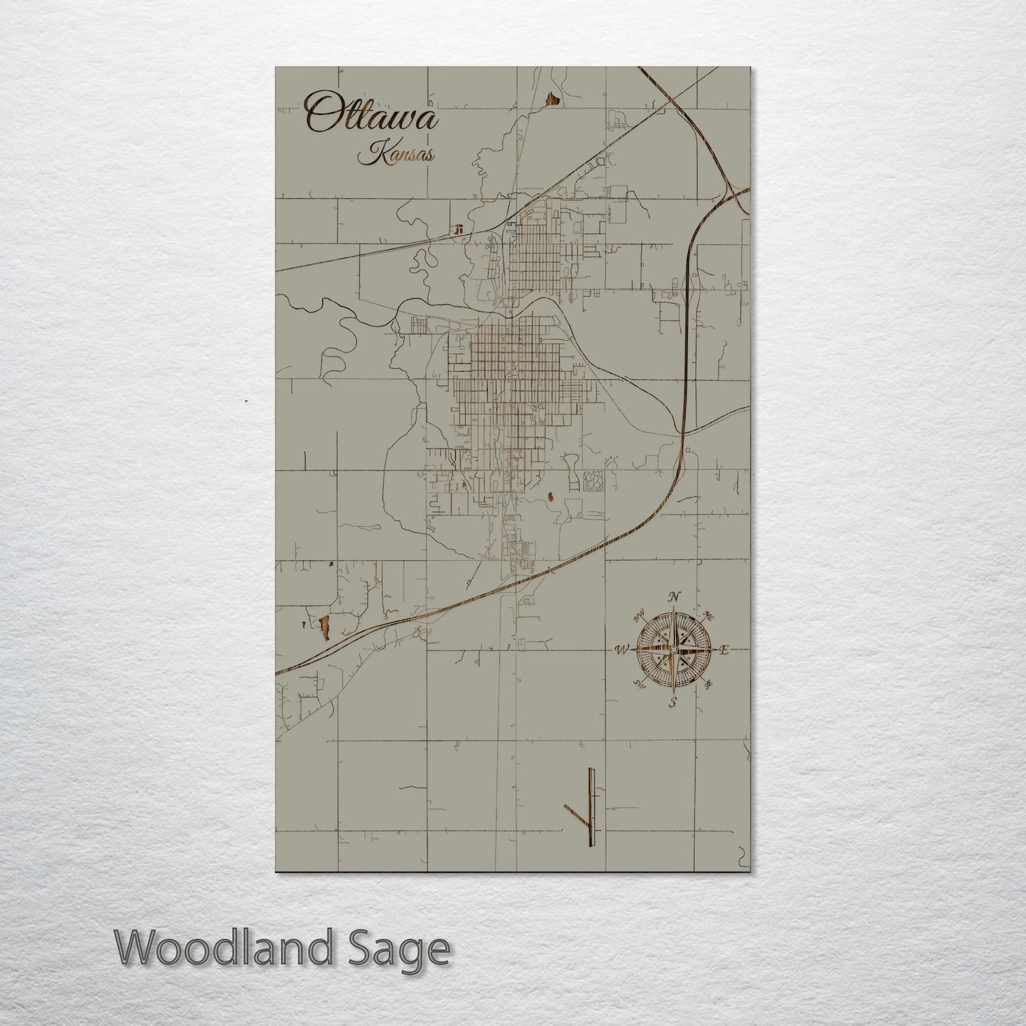 Ottawa, Kansas Street Map