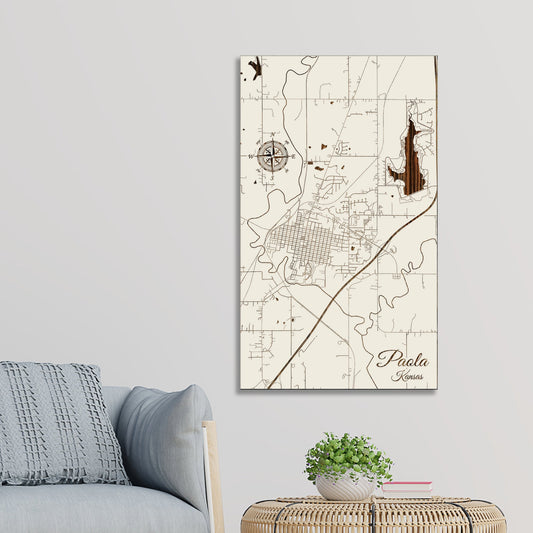 Paola, Kansas Street Map