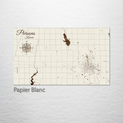 Parsons, Kansas Street Map