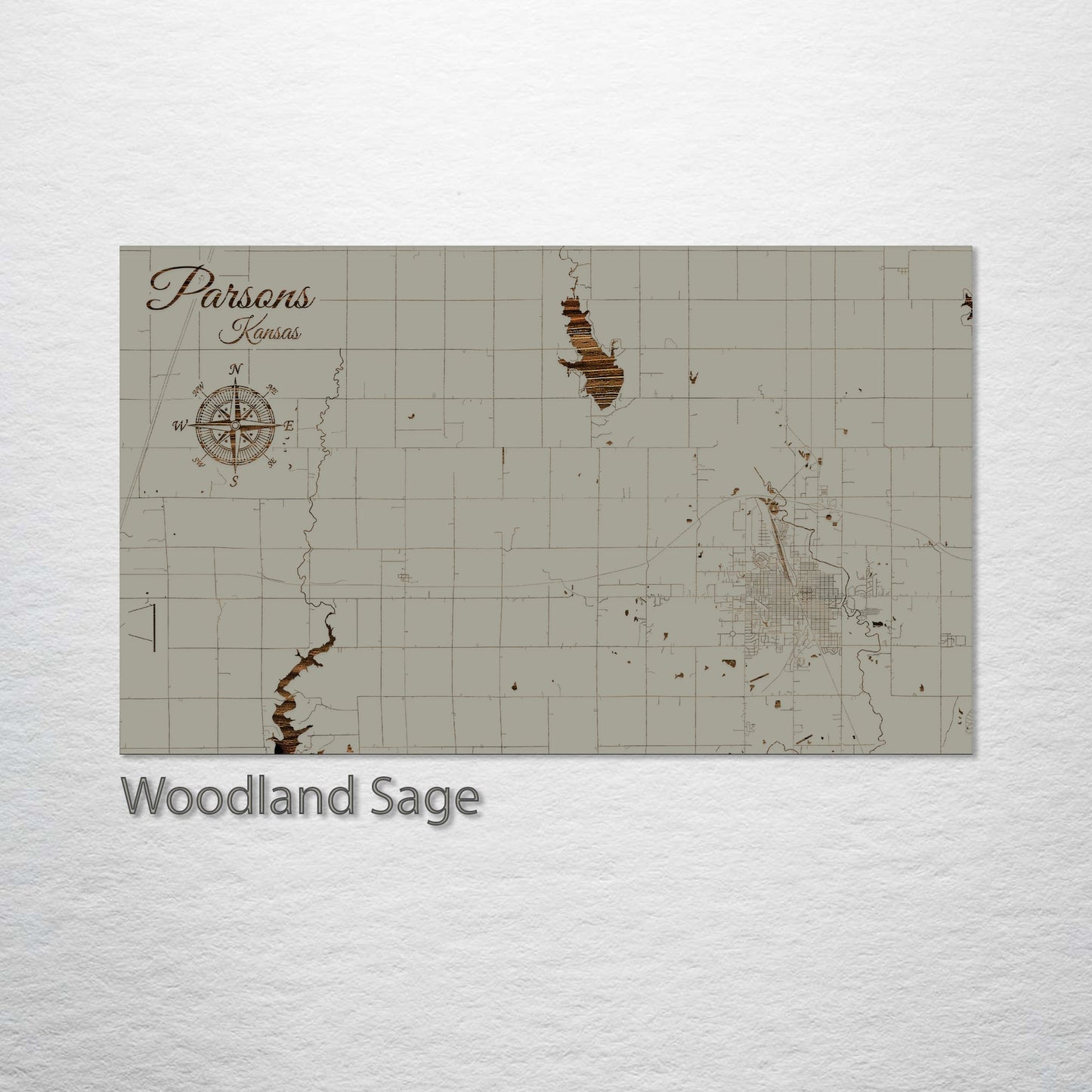 Parsons, Kansas Street Map