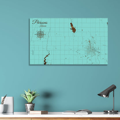 Parsons, Kansas Street Map