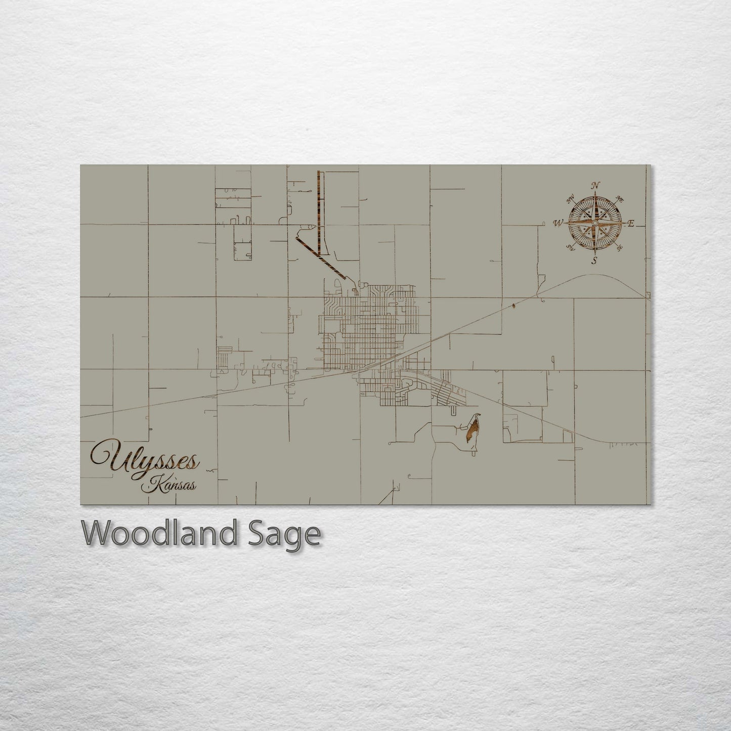 Ulysses, Kansas Street Map