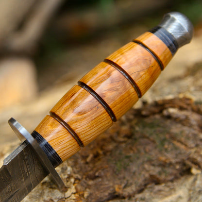 Stealth Custom Ka Bar Knife with Olive Wood Handle