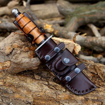 Stealth Custom Ka Bar Knife with Olive Wood Handle
