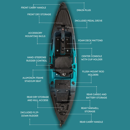 Hoodoo Tempest 120P Pedal Drive Kayak