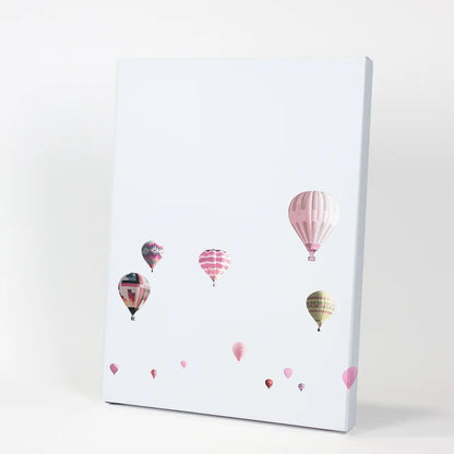 Pink Air Balloons Print. Kid's Room Wall Art