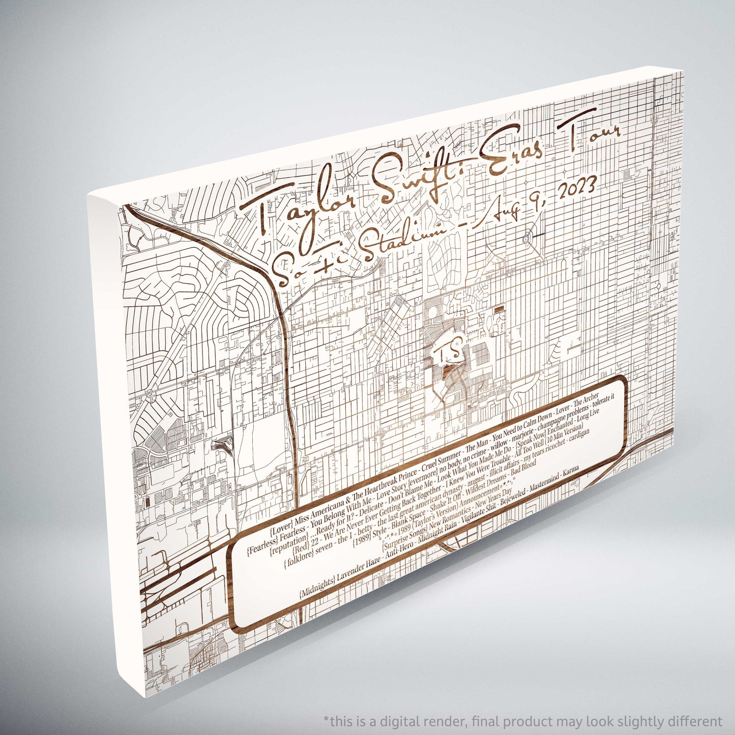 Taylor Swift Eras Tour Setlist - Limited Edition - Schmedium