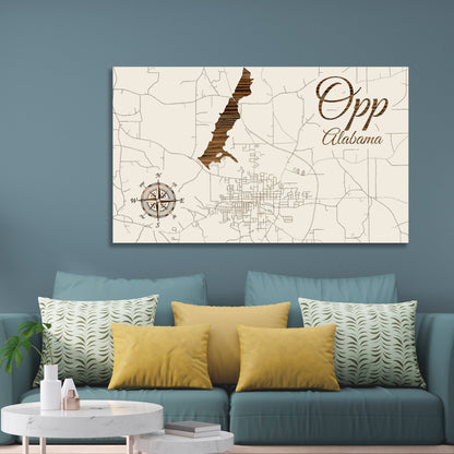 Opp, Alabama Street Map