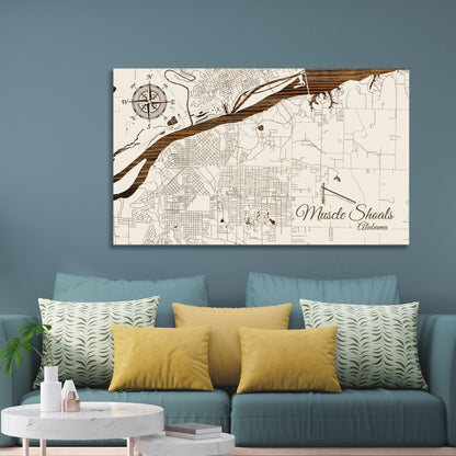 Muscle Shoals, Alabama Street Map