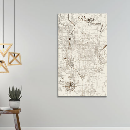 Rogers, Arkansas Street Map