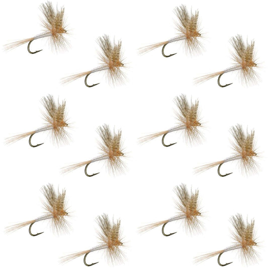 Light Cahill Classic Trout Dry Fly Fishing Fly - 1 Dozen Flies Size 20