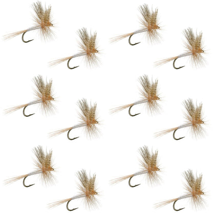 Light Cahill Classic Trout Dry Fly Fishing Fly - 1 Dozen Flies Size 12
