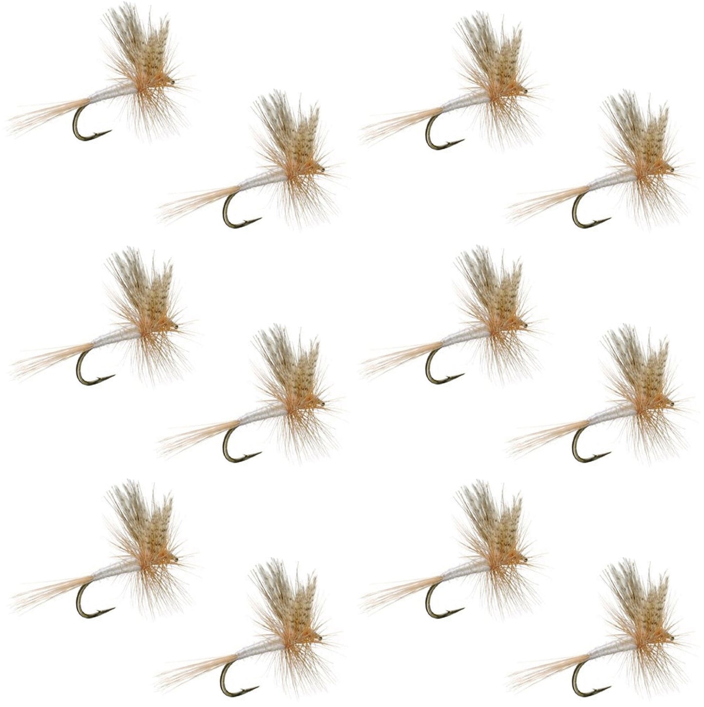 Light Cahill Classic Trout Dry Fly Fishing Fly - 1 Dozen Flies Size 16