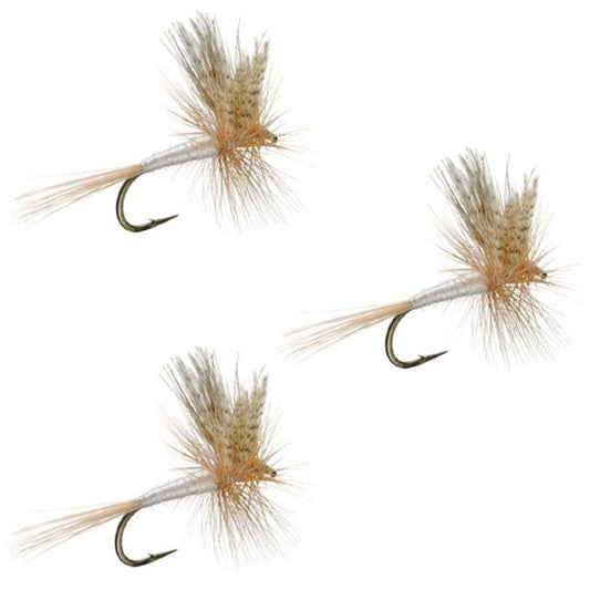 3 Pack Light Cahill Classic Trout Dry Fly Fishing Fly - Hook Size 18