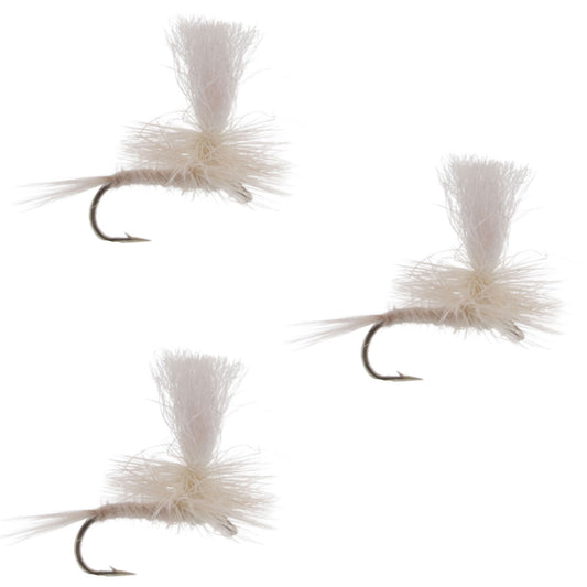 3 Pack Parachute Light Cahill Classic Trout Dry Fly Fishing Fly - Hook Size 18