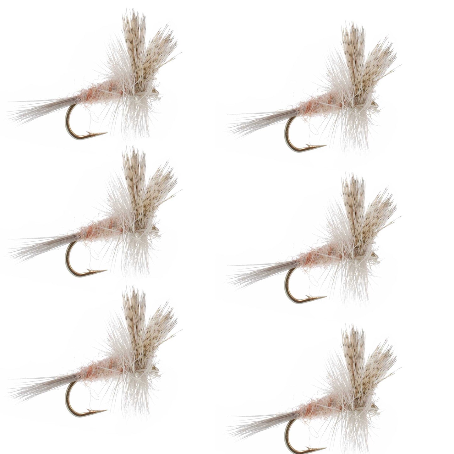 Light Hendrickson Classic Dry Fly - 6 Flies Size 18