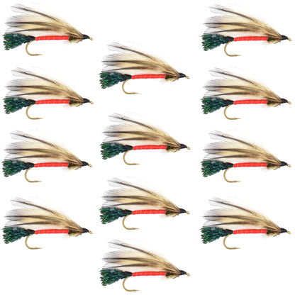 Light Spruce Classic Streamer Flies - Set of 12 - Hook Size 4