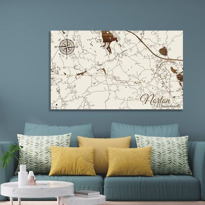 Norton, Massachusetts Street Map