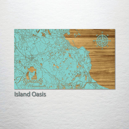 Plymouth, Massachusetts Engraved Map