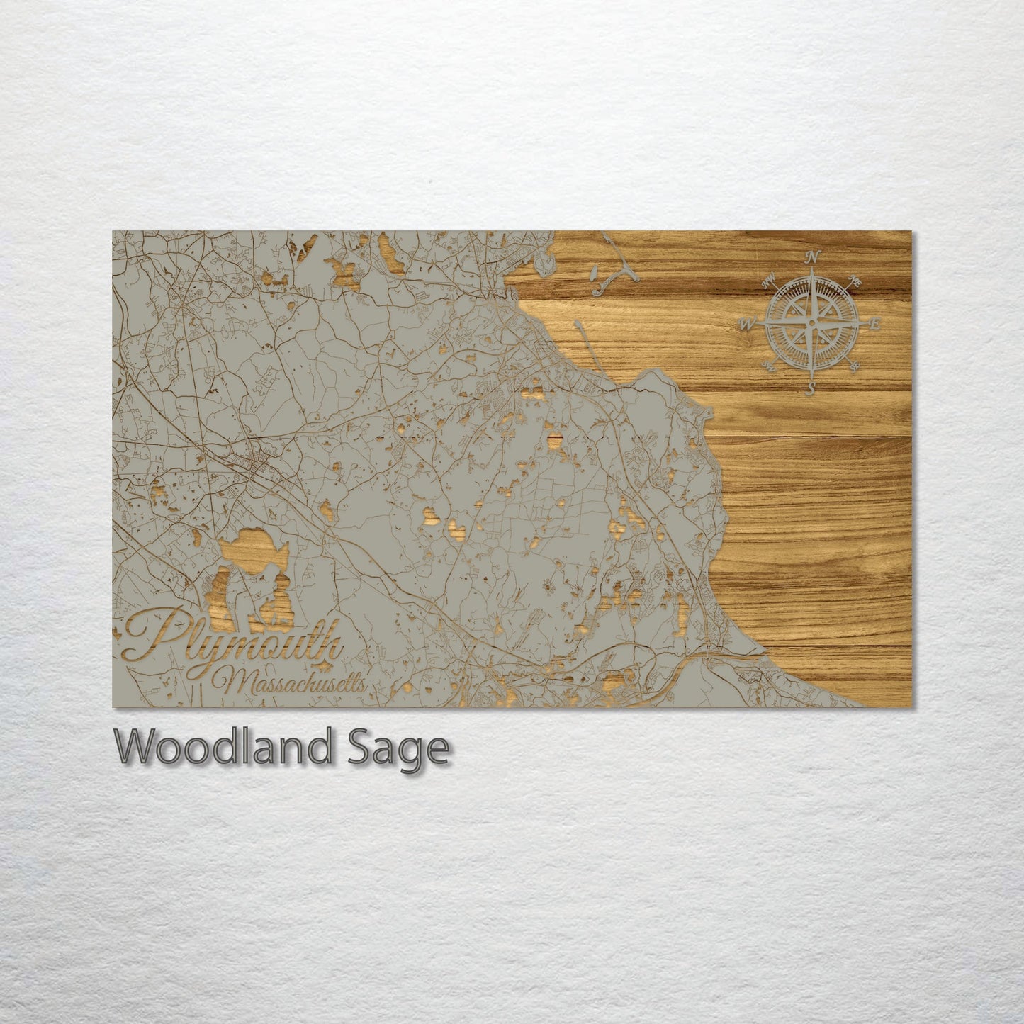 Plymouth, Massachusetts Engraved Map