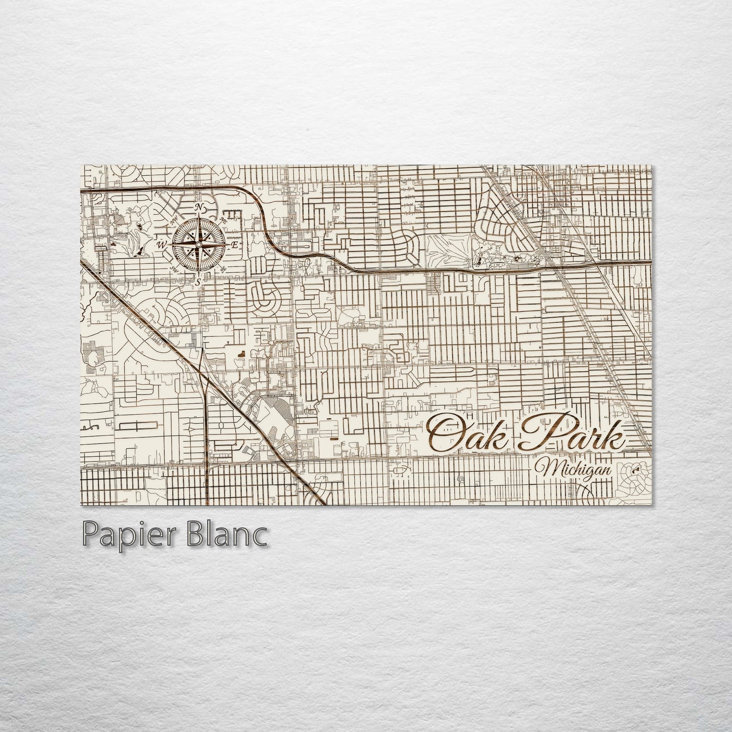 Oak Park, Michigan Street Map
