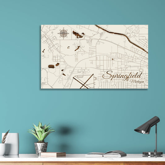 Springfield, Michigan Street Map