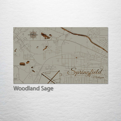 Springfield, Michigan Street Map