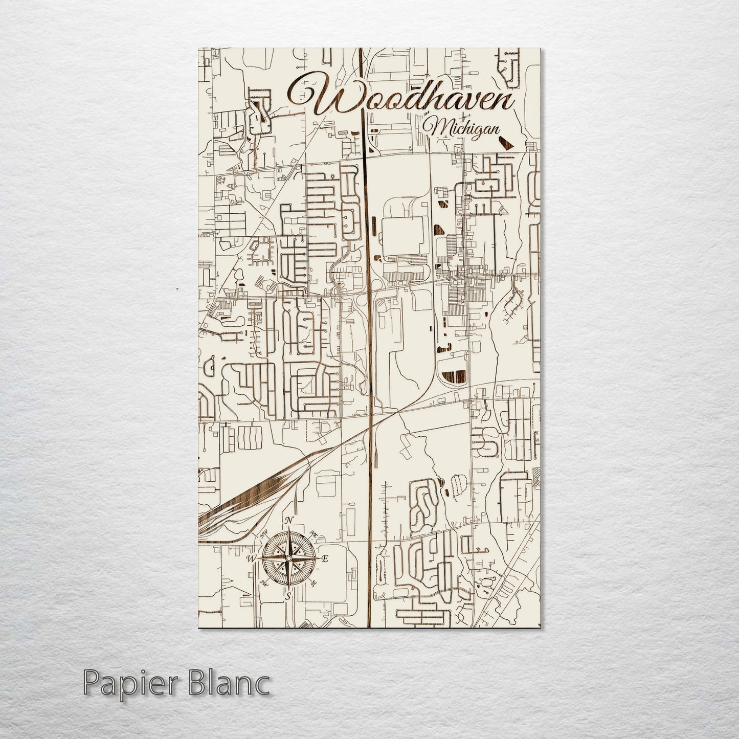 Woodhaven, Michigan Street Map