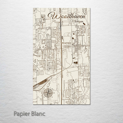 Woodhaven, Michigan Street Map