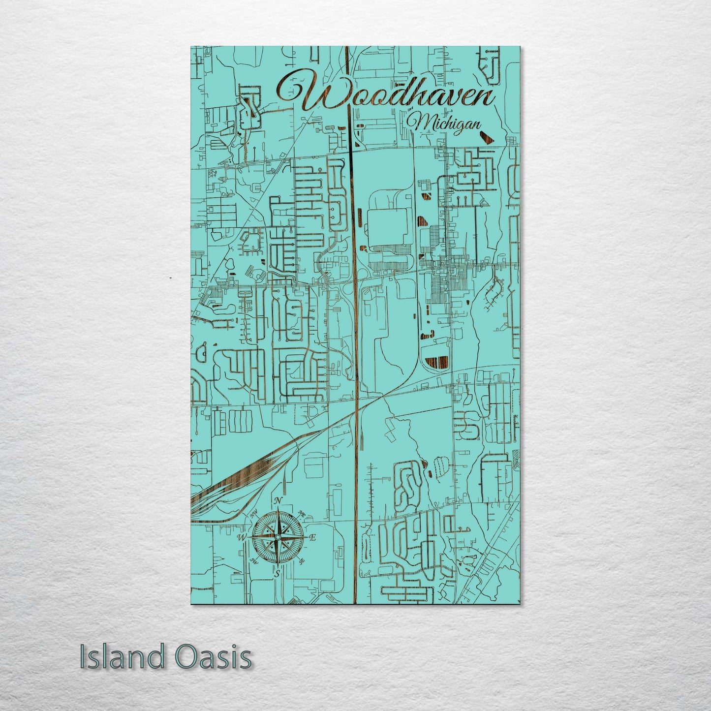 Woodhaven, Michigan Street Map