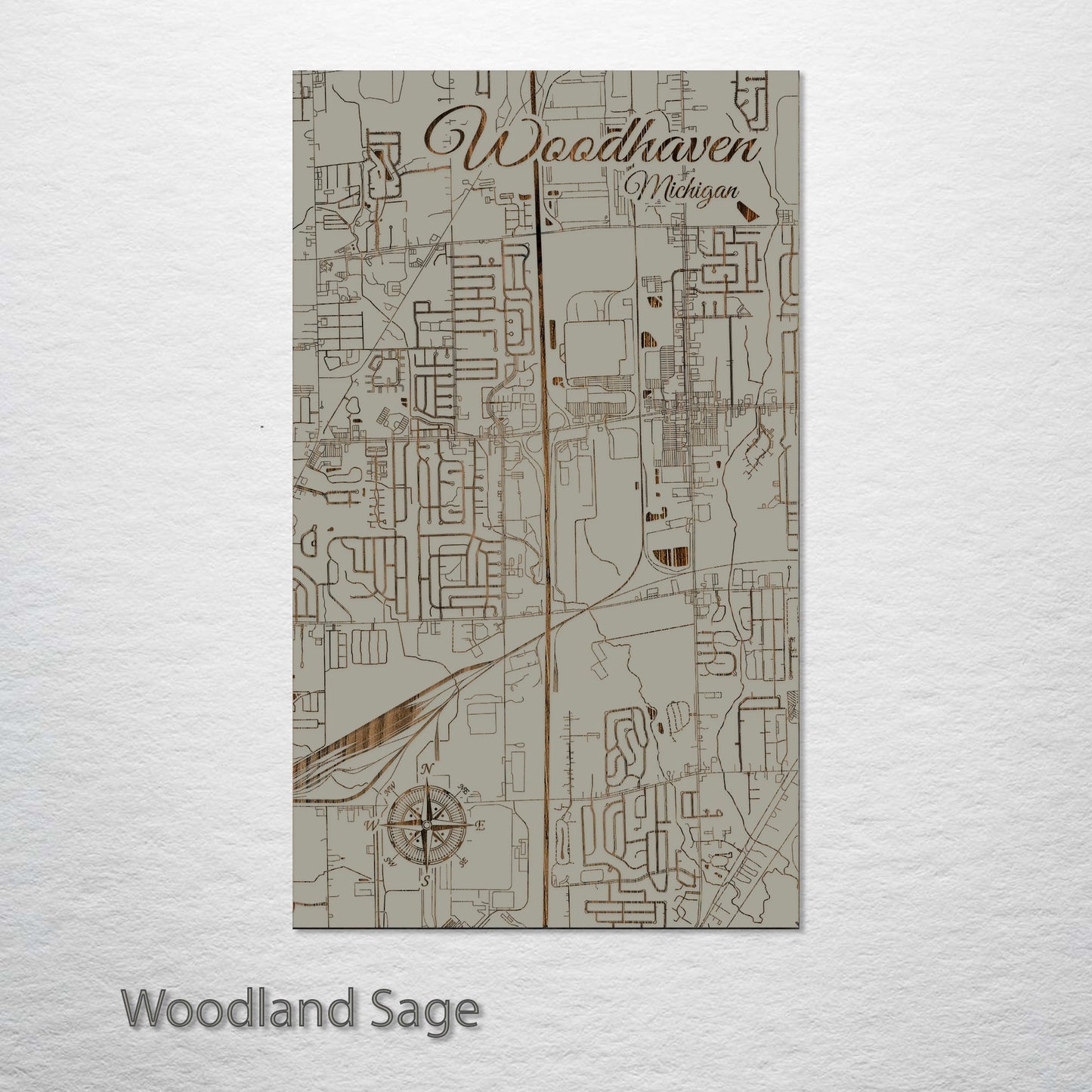 Woodhaven, Michigan Street Map