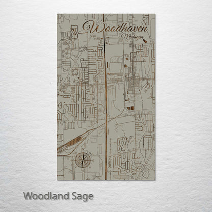 Woodhaven, Michigan Street Map