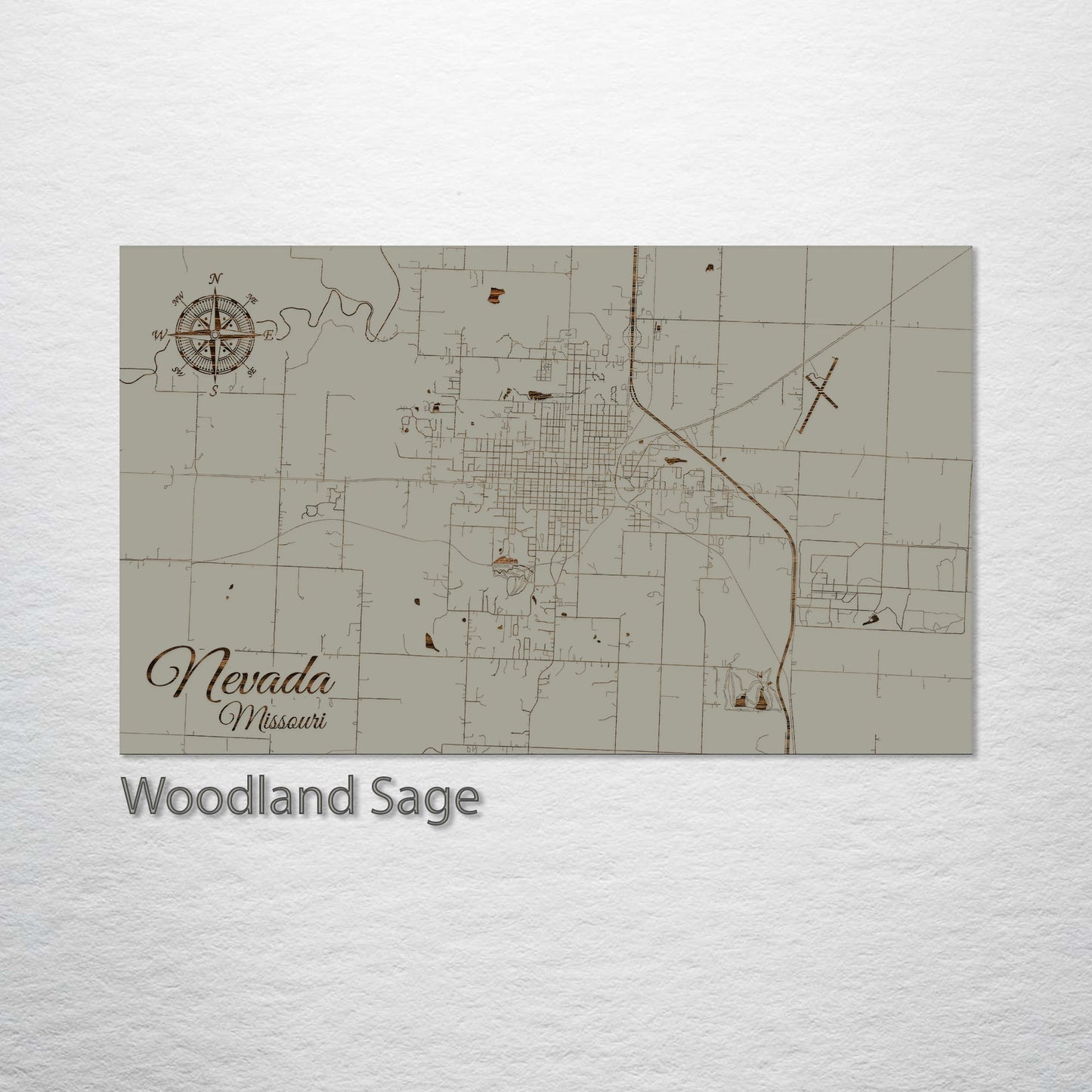 Nevada, Missouri Street Map