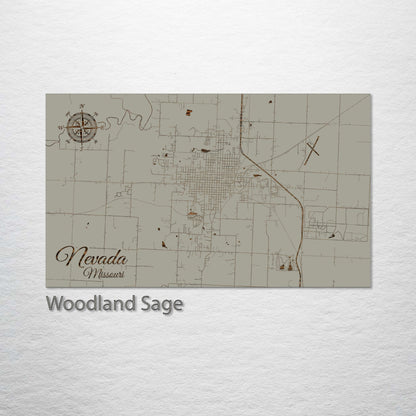 Nevada, Missouri Street Map
