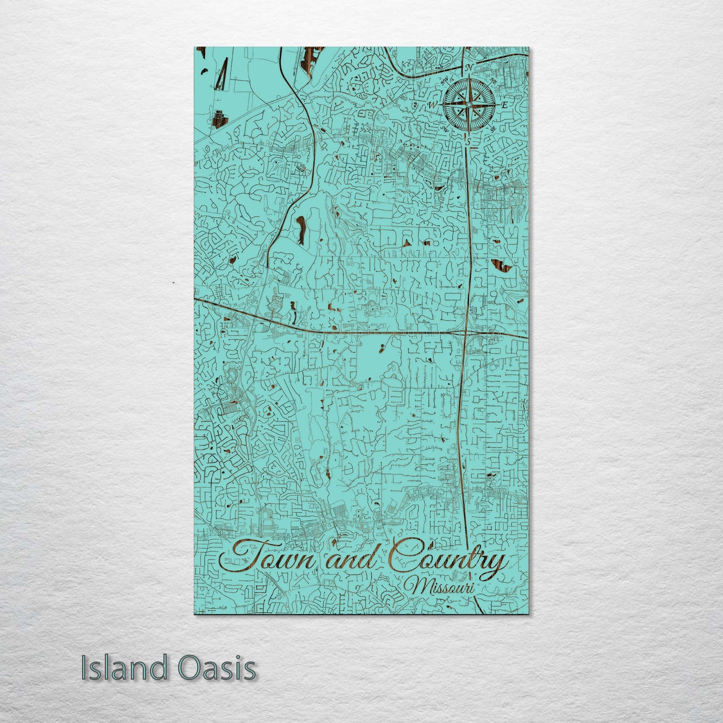 Town and Country, Missouri Street Map