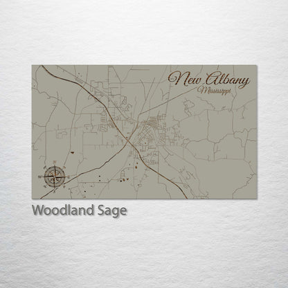 New Albany, Mississippi Street Map