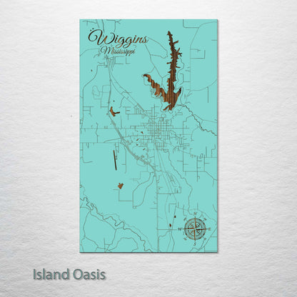 Wiggins, Mississippi Street Map