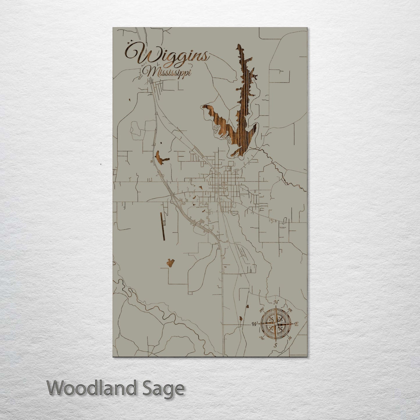 Wiggins, Mississippi Street Map