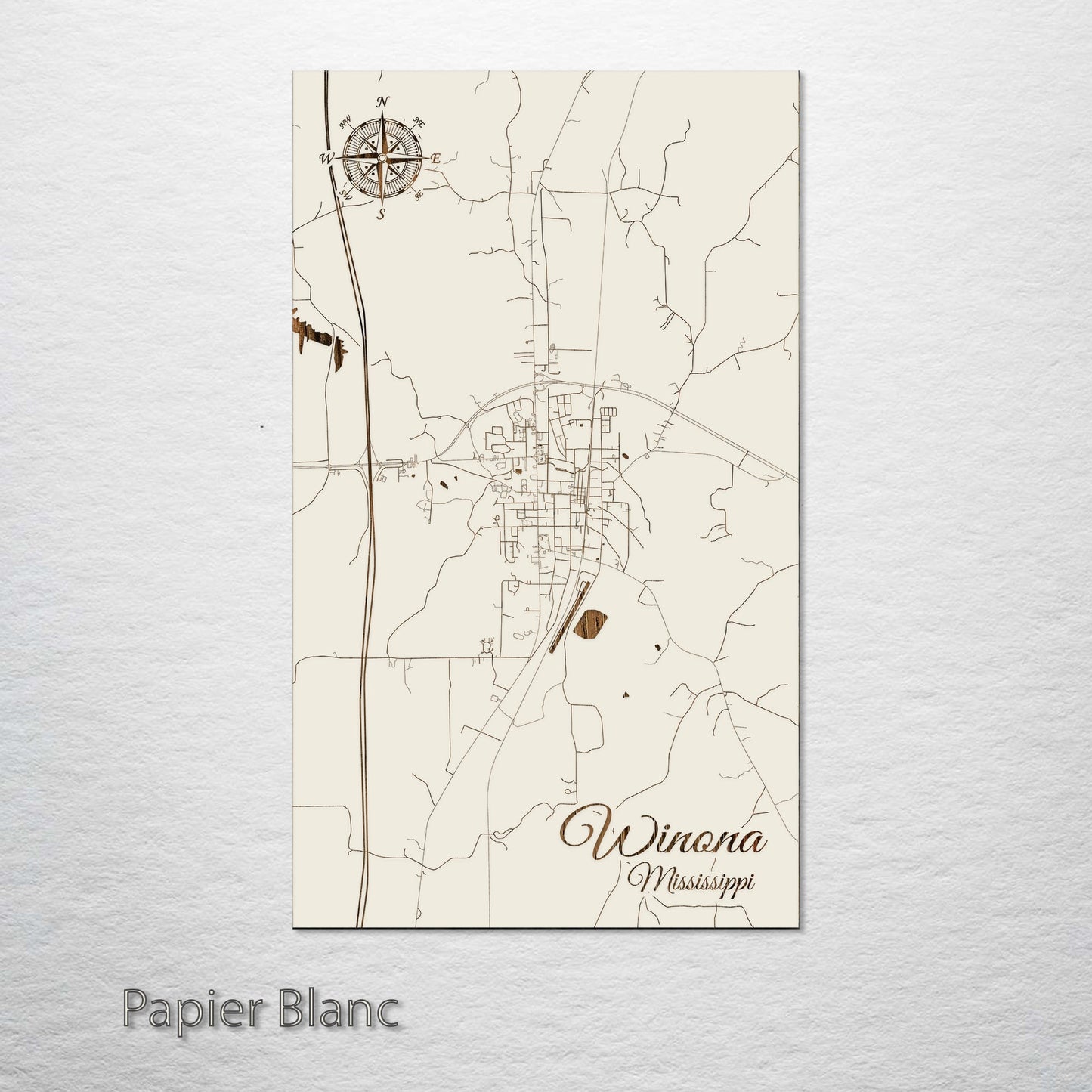 Winona, Mississippi Street Map