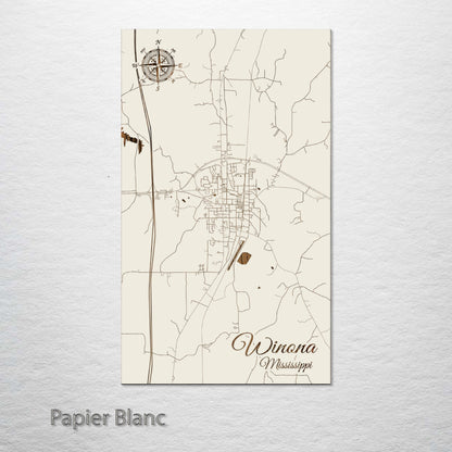 Winona, Mississippi Street Map