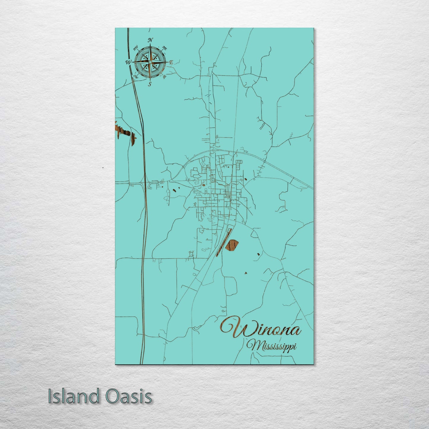 Winona, Mississippi Street Map