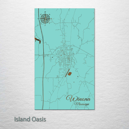 Winona, Mississippi Street Map