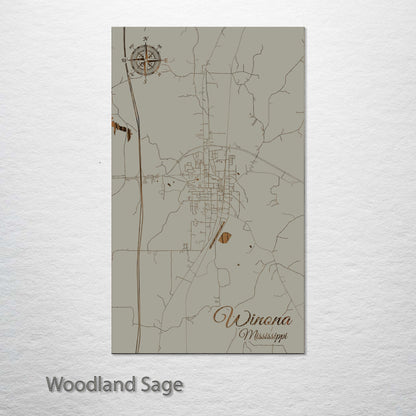 Winona, Mississippi Street Map