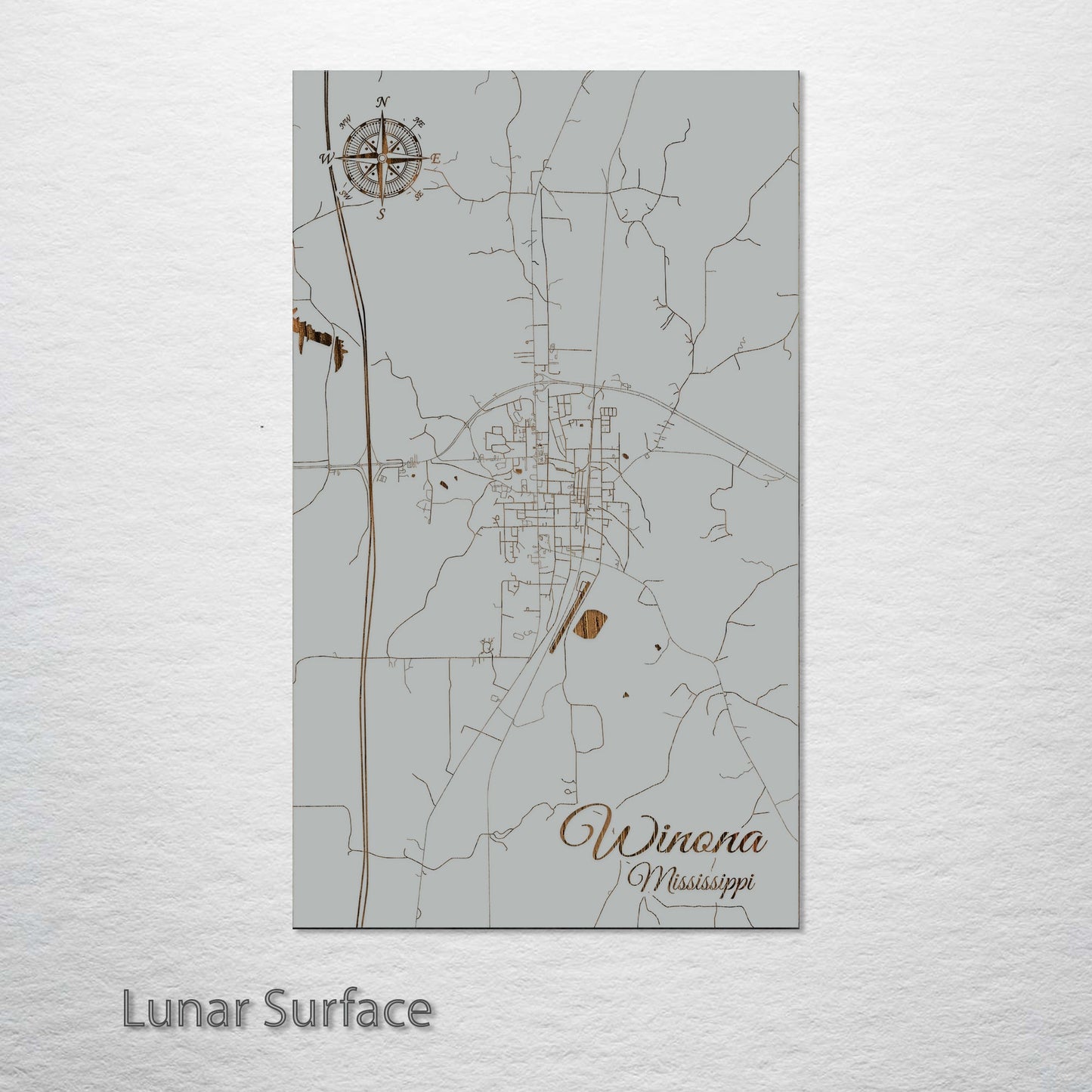 Winona, Mississippi Street Map