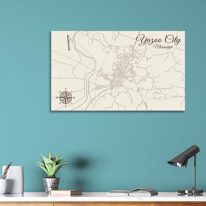 Yazoo City, Mississippi Street Map