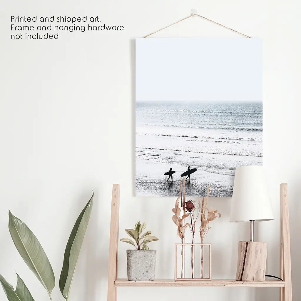 Summer Malibu Themed Wall Decor. Surfers on the Beach