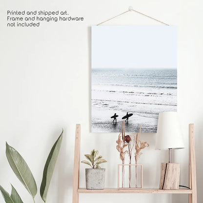 Summer Malibu Themed Wall Decor. Surfers on the Beach
