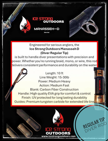 Ice Strong Outdoors - Manasseh -Diver Rods Roller Tip / Regular Tip
